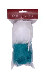 Bare Essentials White, Blue Loofah Luxury Bath Sponges Combo (Pack Of 2)
