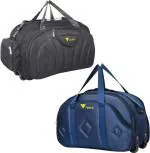 FEDRA Grey Polyester Strolley Duffel Bag - 50 L