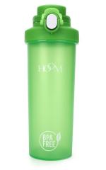 HOOM BPA Free Gym Shaker Bottle with Push Button Opening and Locking Mechanism, 100% Leak Proof and BPA Free, Green 750 ml