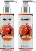 mintten Orange Body Wash Refreshing 250 ml (Pack of 2)
