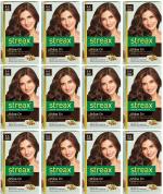 Streax Cream Hair Color for Unisex, 60ml - 5.4 Walnut Brown (Pack of 12)