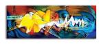 Tamatina Multicolor Universe Abstract Modern Art Canvas Painting - 60X24 Inch