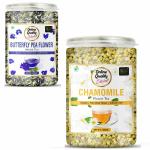 Online Quality Store Organic Butterfly Pea Flower Tea, Chamomile Flower Tea Combo- 200g