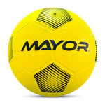 Mayor Striker Football | Rubber Moulded | Suitable for Homeplay and Grass Ground | Training Ball | Soccer Ball | for Men/Women | Football Size - 5 (Yellow)