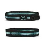 XTRIM Resistance Bands with Non-Slip Grip Handles & Stretchable Bands, Ideal for Glute Work, Toning Booty Legs, Butt, Hips (Aqua)