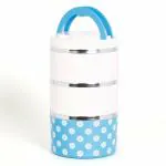 Jayco Blue Venice 3 Tier Insulated BPA Free And Food Grade Lunch Box For Office Men And Women