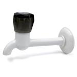 JORJIS Water taps for Kitchen Sink Faucet Wall Mounted Standard/Plastic Long Body with Wall Flange PTMT Tap/Faucet (16CM)