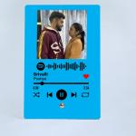 VEERA GIFT STORE CUSTOMIZED SCANNABLE CUSTOMISED MUSICAL SPOTIFY PLAQUE WITH YOUR CHOICE | SIZE-4X6(FOR CUSTOMIZED FRAME MESSAGE THIS NUMBER IN WATSAPP(8766238861)) | COLOR-BLUE