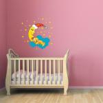 Asian Paints Multicolor Vinyl Baby Bear Sleeping Wall Decal W107WI03L45