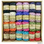 Lakeer Jute Thread for Art & Craft Making (Multicolor) 5 Meter Each Roll 4mm Thick Set of 24 Rolls (12 Colours X 2 Pcs Each)