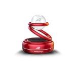 MOTOZOOP Metal Double Ring Crystal Ball Solar Rotating Perfume Dashboard Accessories Car Organic Air Fresheners Red