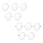 D'Mak LED Round False Ceiling Conceal Panel Light for POP Warm White (22 Wattt, 10)
