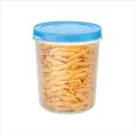 MILTON Storex Clear 2200 Plastic Container, 1 Piece, 2.2 Liters, Blue| Air Tight | Storage Container | Kitchen Organiser | BPA Free | Stackable| Food Grade | Multipurpose Jar