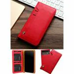 ClickCase Flipper Series Faux Leather Magnetic Card Holder Wallet Kickstand Case Flip Cover For Nokia 5.3 (Red)