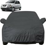 OPZET INDIA Hyundai Santro LS ZIP DRIVE Grey Taffeta Car Cover with Mirror Pocket
