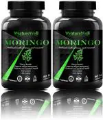 Naturewell Moringa Extract Capsules - Natural Moringa Leaves Powder, 60 Capsules Each (Pack Of 2)