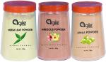 Agile Wellness Hair Shine Neem Leaf Powder Face And Hair, Hibiscus Powder For Face Pack And Hair Pack And Amla Powder 1200 g (Pack of 3)