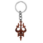 Caristo Lord Shiva Trishul Damru Mahadev Mahakal (KC-198) Brown Metal Keychain for Car Bike Boys Men Women Kids Keyring