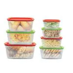 MILTON Nesto Containers Set of 7, Green/Red