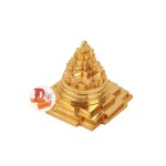 DARIDRA BHANJAN - Meru Shree Yantra Original with Full Solid Back | Premium Brass Maha Meru Shree Yantra (5x5 Cm, Brass, Gold Colour, 1 Piece)