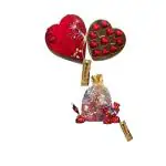 MOSHIKS 11 Heart Red Box and White Chocolate Pouch Combo; 210 GMS