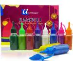10 Rangoli Powder Colors Bottles Can Design Diwali Floor Rangoli Art Ceramic Colours Rangoli Color Powder Rang