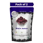 FZYEZY Natural Freeze Dried Black Jamun Chunks for Kids and Adults | Camping Vegan Snacks Dried Healthy Fruit | Survival Food |Travel Friendly Ready to Eat|Pantry Groceries dehydrated Snacks |200 gm-pack of 2(100gm each)