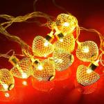 The Purple Tree Metal Balls Decorative Light for Diwali , Christmas and Weddings (3 mtr , 16 LED) Unique style light , Diwali Light , Christmas Light , Romantic Light Decoration