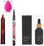 BUYTYA HDA36 Pro Waterproof Sketch Pen Eyeliner, Long Lasting Super Matte 5 in 1 Lipsticks, Volcanic Elixir Face Oil Serum