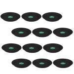 TrustBasket UV Treated Round Bottom Tray(Plate/Saucer) Suitable for 8 inch Round Plastic Pot - Black Color - Set of 12