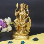 ARTVARKO Handmade Brass Garuda Luxmi Narayan Statue - 8 inch