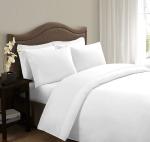 Home Designs Classic White Cotton Solid 1 Single Bedsheet with 1 Pillow Cover