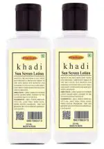 Khadi Herbal Sunscreen Moisturizing Lotion 210ml (Pack of 2)