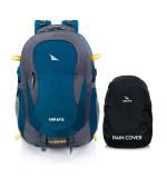 Lunar's Blue Laptop Backpack With Rain Cover And 2 Large Compartments - 50 L