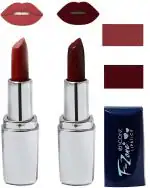 OUR BEAUTY Multicolor Creamy Matte Moisturising Lipstick Ks54 (Set Of 2)