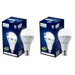 Philips 18W B22 Led Emergency Inverter Bulb (Crystal White, Pack Of 2)