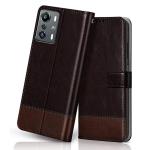 Mobiclonics Dual Colour Flip Cover for Infinix Zero 5G - Coffee&Brown