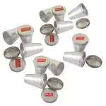 HAZEL Aluminium Kulfi Moulds Set of 12 with Lid | Homemade Kulfi Moulds Set Medium Size |Reusable Popsicle Ice Cream Mould DIY Kit