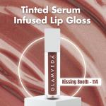 Glamveda Serum Infused Lip Gloss With Cocoa Butter Jojoba oil & Vitamin E | High Shine Glossy Finish (Nude Sheer Coverage) | 24 Hours Moisturization | Cruelty-Free - (Kissing Booth-114)