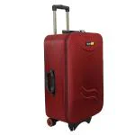 Skyline Red Polyester 26 Inch Luggage Antiscratch Travel Suitcase Bag with 2 Wheels 80L