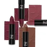 PERPAA Creamy Matte Lipstick Combo Set Of 4 Bright Long Stay Intense Color 3.5gm Each|Dark Maroon, Dusky Maroon, Brick Red, Dark Brown