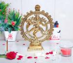 KridayKraft Metal Shiva Idol Natraj Statue for Home Decor,Gold Plated Dancing Shiva Natraja/Natrajan (Mahakal Murti) Showpiece Figurine Murti Deccoration & Gifts Article...
