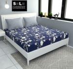 FLUFFANDFUR King Size Single bedsheet with Elastic Glace Cotton bedsheets fits Upto 8 inch Mattress for Single Bed with 2 Pillow Cover(36x78):