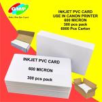 GMP INKJET PVC CARD FOR CANON PRINTER ON G SERIES 300 PCS WHITE CARTRIDGE
