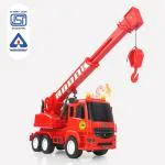 NHR Crane Push and Go Big Size Construction Truck Vehicle Toy for Kids Friction Powered Wheel Sound and Light Effect Toy Truck Unbreakable Big Size Crane Toys | Engineering Toy for 3+ Years Old Boys Girls (Multicolor)