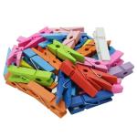 Lakeer 20 Pcs Colourful 45mm Wooden Clips for Photo Hanging/Holding, Party Decoration, Wall Hanging, Craft DIY Work Home Decoration Pack of 20 Clips