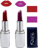 OUR BEAUTY Multicolor Creamy Matte Moisturising Lipstick Ks80, 9 G (Set Of 2)