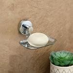 Fortune Stainless Steel Single and Double, Ball Round Soap Dish/Soap Case/Soap Stand/Soap Holder for Bedroom Bathroom, Kitchen, Toilet, Homes Accessories Chrome Finish- (Single Dish, Pack of 1)