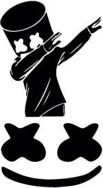 Ordershock Waterproof Marshmello Temporary Body Tattoo