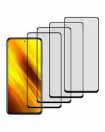 GADGETRONICS Poco X3,X3 Pro,X3 NFC Black Tempered Glass Scratch Resistant and Anti-Fingerprint Screen Protector